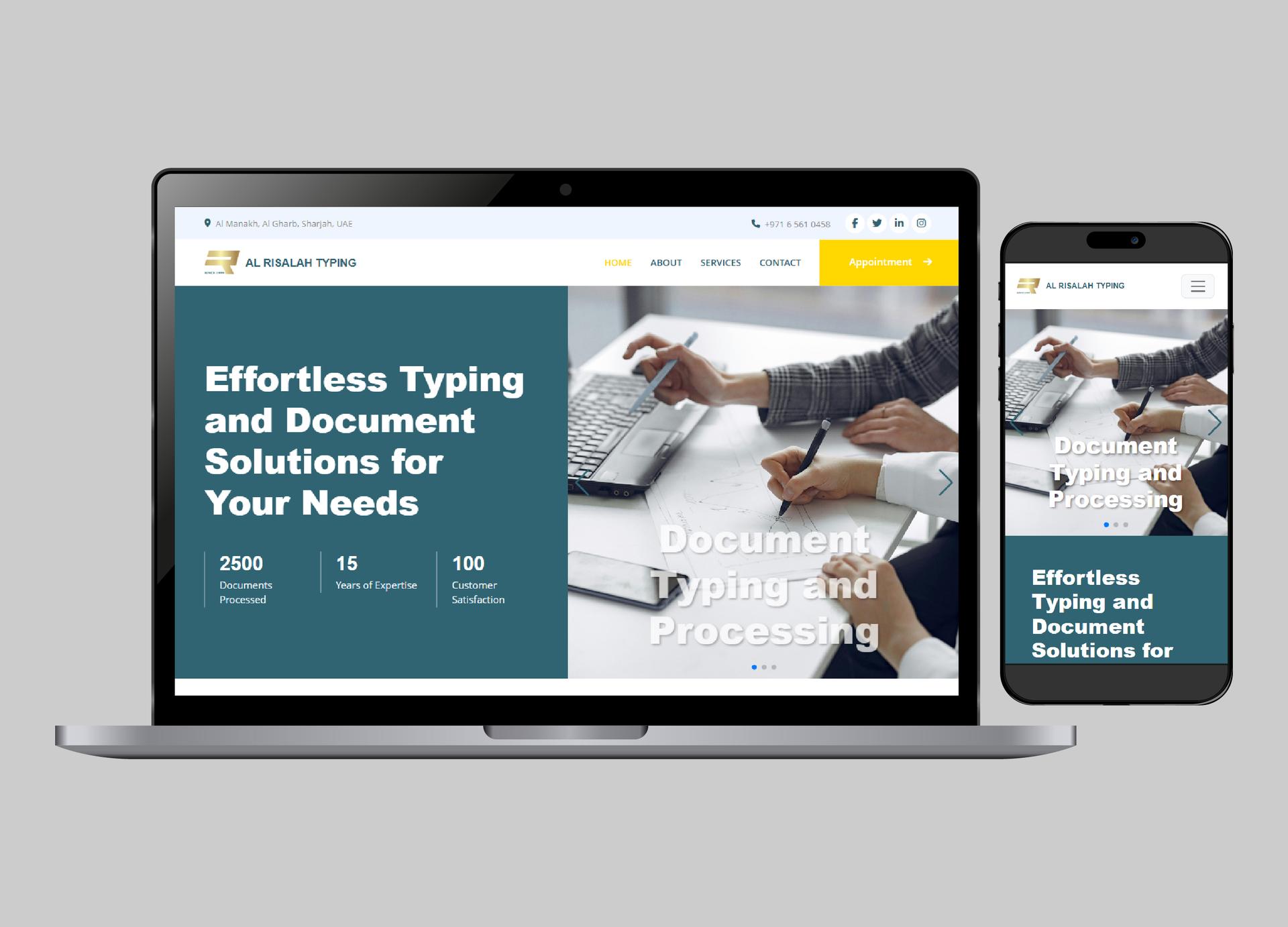 Rishad Typing Center Website